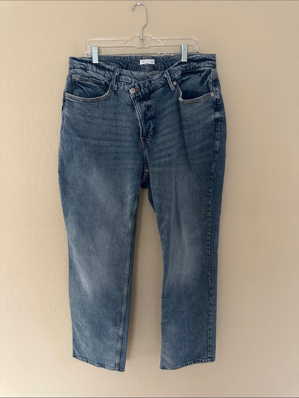 Good American good skate wide leg jeans in size 15